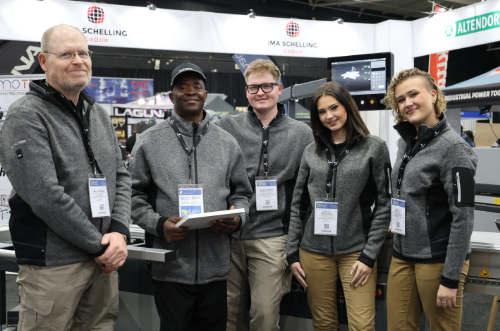 Almotech brought their machines to WoodEx. With the team at the stand were Heiko Almoneit (left) and Ahren Almoneit (centre).