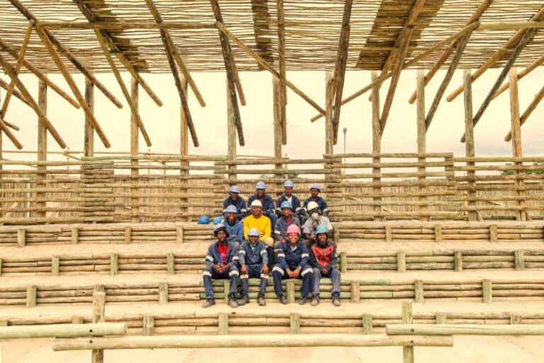 The construction team included members of the local community. The construction team included members of the local community.